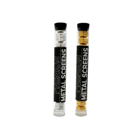 PREMIUM PIPE SCREEN GOLD SILVER GLASS 10MM 24CT - SC508