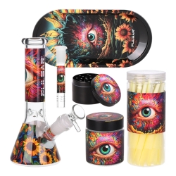 PULSAR V2 WATER PIPE SMOKERS KIT 7.75" WP876SFR - SUNFLOWER