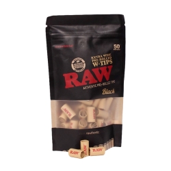 RAW EXTRA WIDE BLACK TIS 50PK