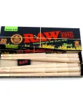 RAW BLACK ORGANIC PRE ROLL CONE 20PK SINGLE