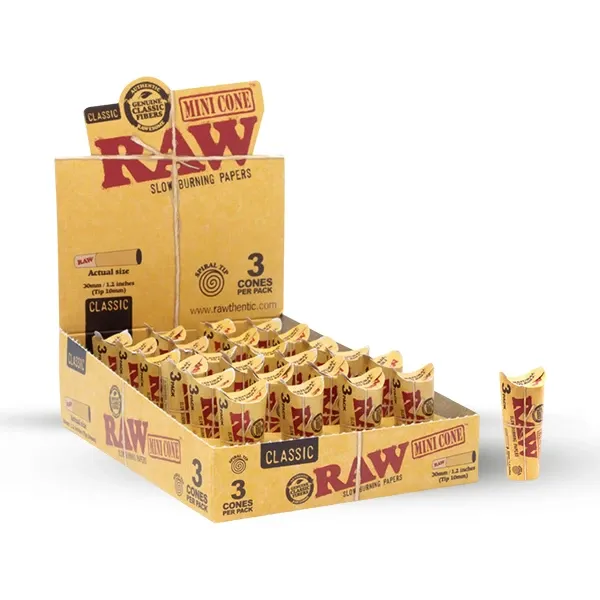 RAW CLASSIC CONE 24/3PK - MINI RAW CLASSIC CONE 24/3PK - MINI