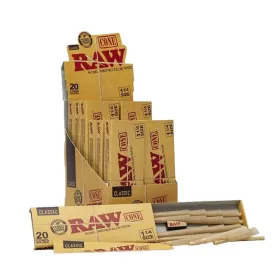 RAW CLASSIC PRE ROLL CONE 20PK/12CT RAW CLASSIC PRE ROLL CONE 20PK/12CT