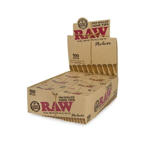 RAW PRE-ROLLED PERFECTO CONICAL TIPS 100CT 6PK RAW PRE-ROLLED PERFECTO CONICAL TIPS 100CT 6PK