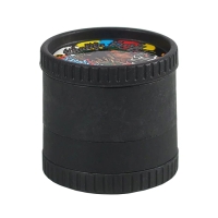 SANTA CRUZ WIZ KHALIFA X HEMP GRINDER 4 PARTS 8PK - BLACK
