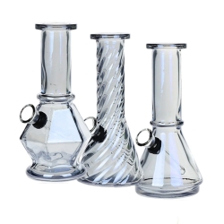 SESHGEAR GLASS MINI WATER PIPE 6" 6CT - SMOKY ASSORTED