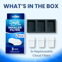 SMYLE INHALER CLOUD FILTER 3PK - WHITE
