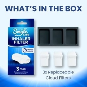 SMYLE INHALER CLOUD FILTER 3PK - WHITE