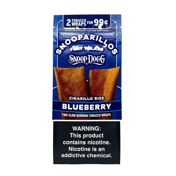 SNOOP DOGG SNOOPARILLOS FLAT WRAPS 2PK /0.99 25CT