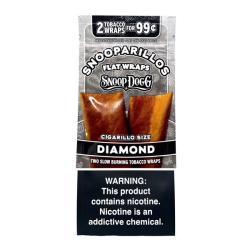 SNOOP DOGG SNOOPARILLOS FLAT WRAPS 2PK /0.99 25CT