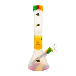 STRATUS SILICONE AND GLYCERIN GLASS WATER PIPE - ASSORTED