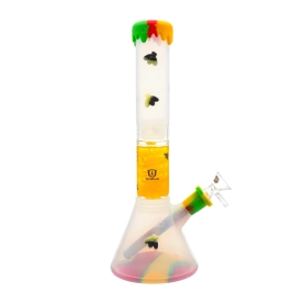 STRATUS SILICONE AND GLYCERIN GLASS WATER PIPE - ASSORTED
