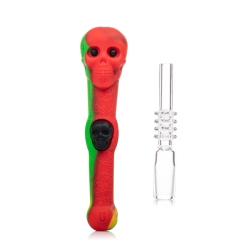 STRATUS SILICON HONEY SKULL DIPPER WITH QUARTZ NAIL
