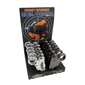 TECHNO GUN TORCH LIGHTER 12CT 19651A - W/FIDGET SPINNER
