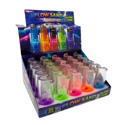 TECHNO LIGHTER CASE 25CT LC-02 - FLOW SAND GLOW IN DARK