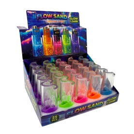 TECHNO LIGHTER CASE 25CT LC-02 - FLOW SAND GLOW IN DARK