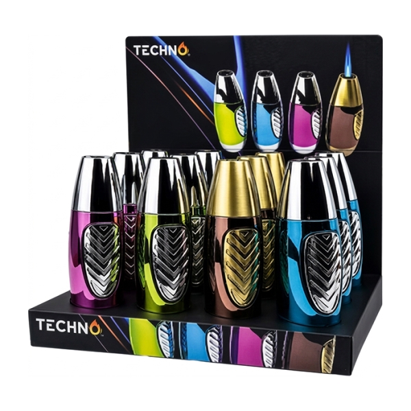 TECHNO TORCH LIGHTER 12PC 18707A