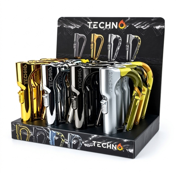 TECHNO TORCH LIGHTER 12PC 06832 - CARABINER