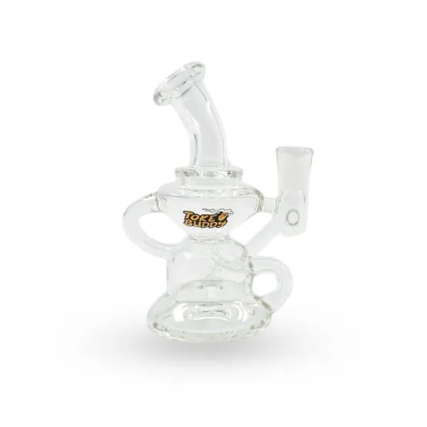 TOKE BUDDY WATER PIPE 4.5" KLEIN RECYCLER GLASS DAB RIG