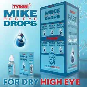 TYSON 2.0 MIKE RED EYE DROPS 15ML 30CT TYSON 2.0 MIKE RED EYE DROPS 15ML 30CT