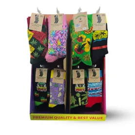 MATRIX UNCLE BOBS HIDDEN POCKET SOCKS DISPLAY 48 PAIRS ASSORTED