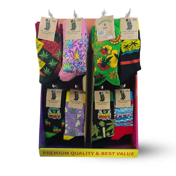 MATRIX UNCLE BOBS HIDDEN POCKET SOCKS DISPLAY 48 PAIRS ASSORTED