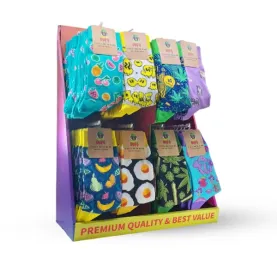 MATRIX UNCLE BOBS SOCKS DISPLAY - 64 PAIRS ASSORTED