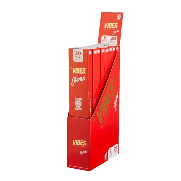 VIBES CONES KING SIZE 20PC 8CT