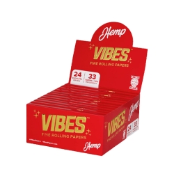 VIBES HEMP PAPER + TIPS KS 33PC 24CT