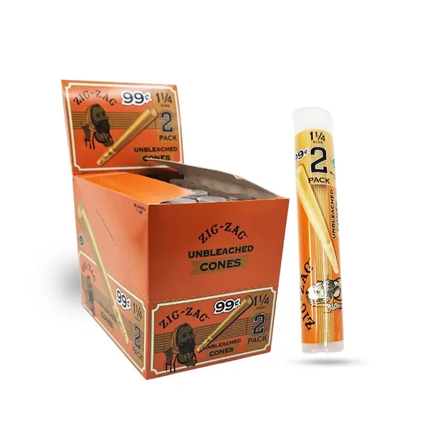 ZIG ZAG UNBLEACHED CONES 1 1/4 2/.99 24CT