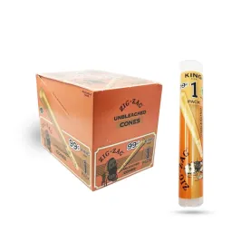 ZIG ZAG UNBLEACHED CONES KING SIZE 1/.99 24CT