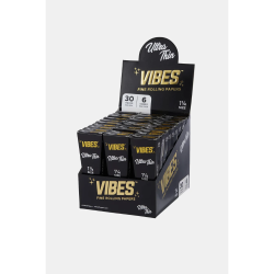 VIBES CONES COFFIN 1 1/4 30PK/6PC ULTRA THIN BLACK
