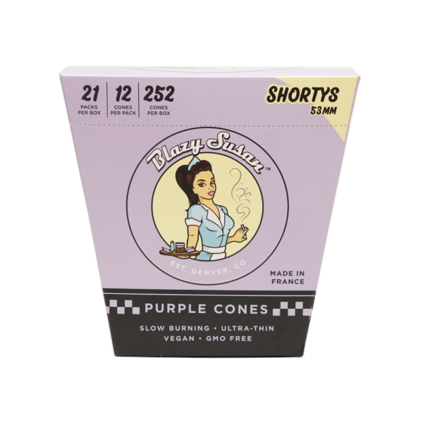 BLAZY SUSAN PURPLE CONES SHORTYS 53MM 21PK BLAZY SUSAN PURPLE CONES SHORTYS 53MM 21PK