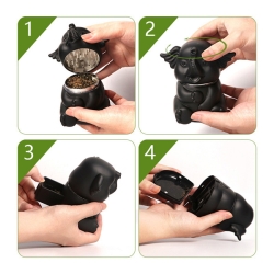 CRUSHERS GRINDERS ELEPHANT 4PC 70448 - ASSORTED