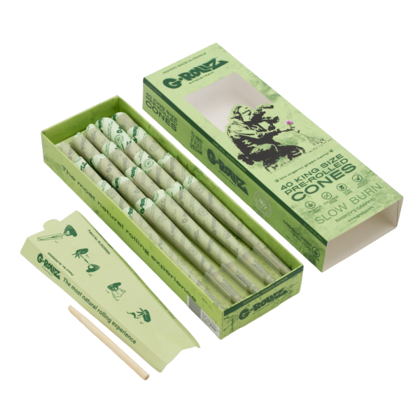 GROLLZ BANKSYS ORGANIC GREEN HEMP KS CONES 40CT