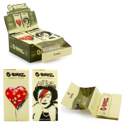 GROLLZ BANKSYS ORGANIC ROLLING PAPER 50PC TIPS/TRAY - KING SIZE