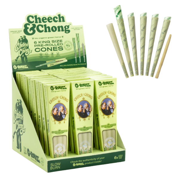 GROLLZ C&C ORGANIC GREEN HEMP KS CONES 6X24CT