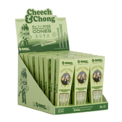GROLLZ C&amp;C ORGANIC HEMP GREEN PAPER 1 1/4 CONES 6X24CT