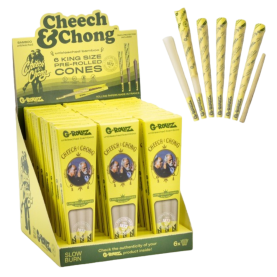 GROLLZ C&C UNBLEACHED BAMBOO KS CONES 6X24CT