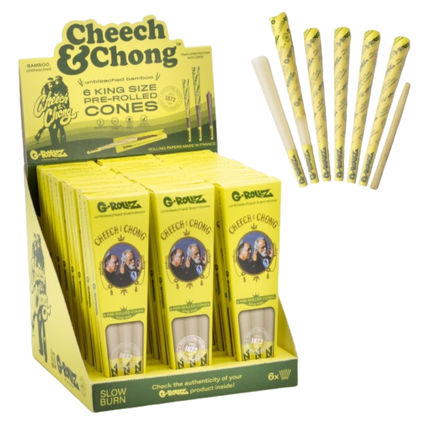 GROLLZ C&C UNBLEACHED BAMBOO KS CONES 6X24CT