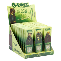 GROLLZ PETS ROCK ORGANIC CONE GREEN 24/3PK - KING SIZE