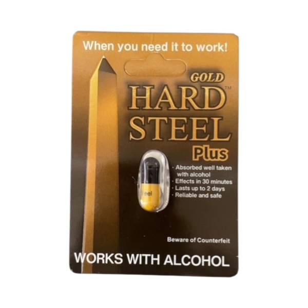 HARD STEEL GOLD 1PC CAPS 24CT