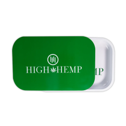 HIGH HEMP ROLLING TRAY WHITE &amp; GREEN
