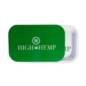 HIGH HEMP ROLLING TRAY WHITE & GREEN