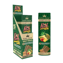 KING PALM HEMP WRAPS 15CT/2PK