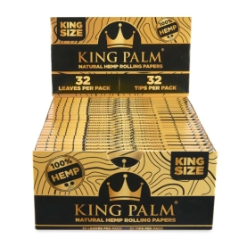 KING PALM PAPERS KING SIZE W/ MAGNET & TIP 22CT