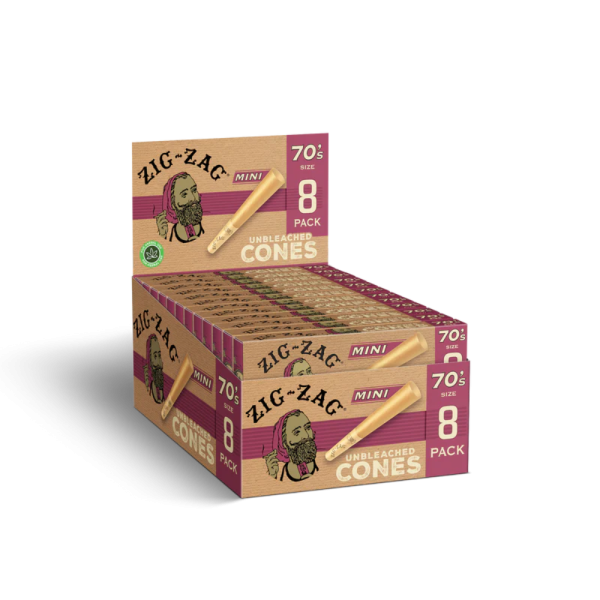 ZIG ZAG UNBLEACHED MINI CONE - 70'S