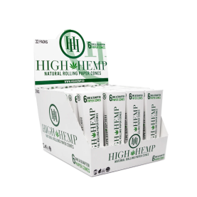 HIGH HEMP PAPER CONES 32PK 6PC 1 1/4